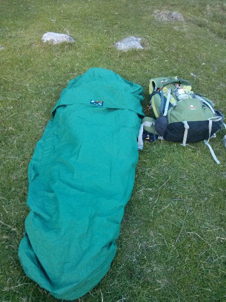 Next to 80L Vango Sherpa pack