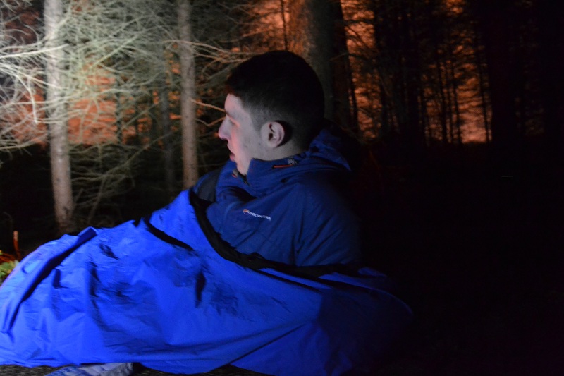 warm body in a bivvy bag