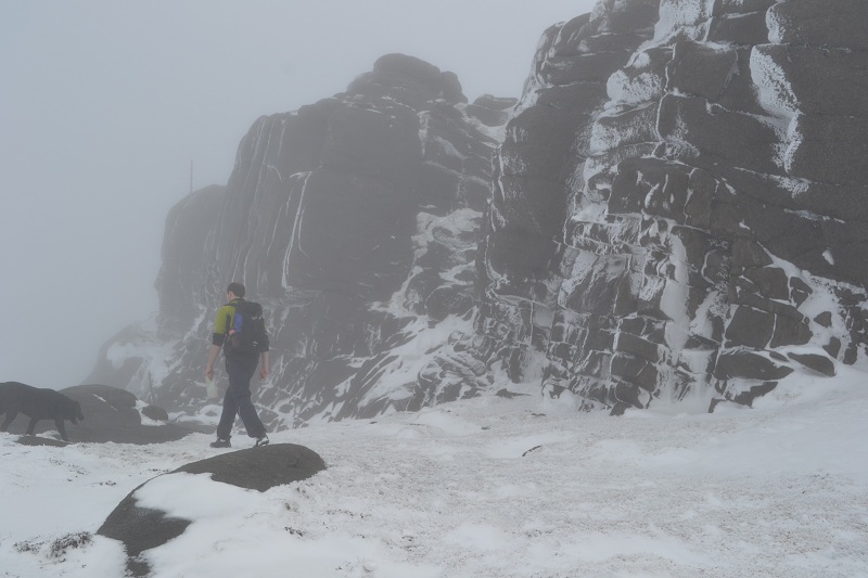 Slieve Binnian summit topped with ice