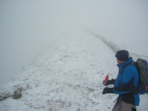 pic5  the wall heading up to Galtymore