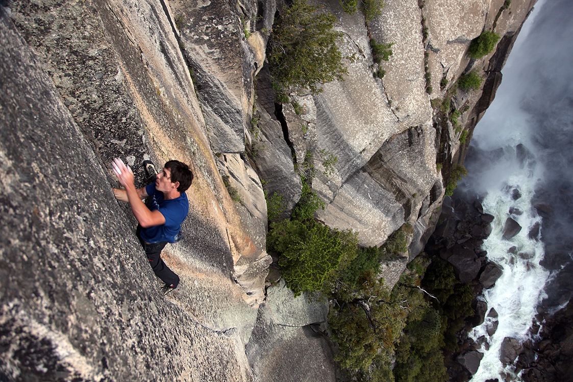 Free soloing in Yosemite