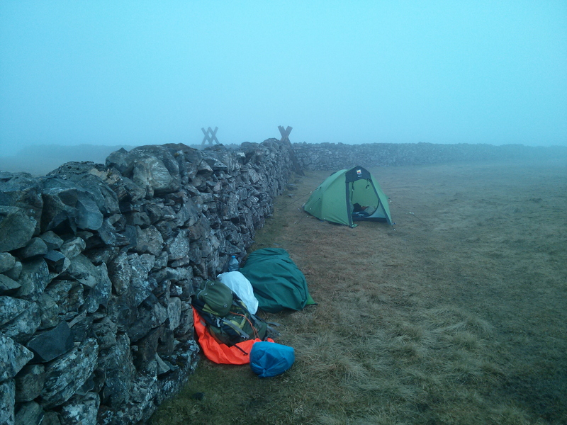 Wet & Windy conditions on Slieve Muck. Dry feet though