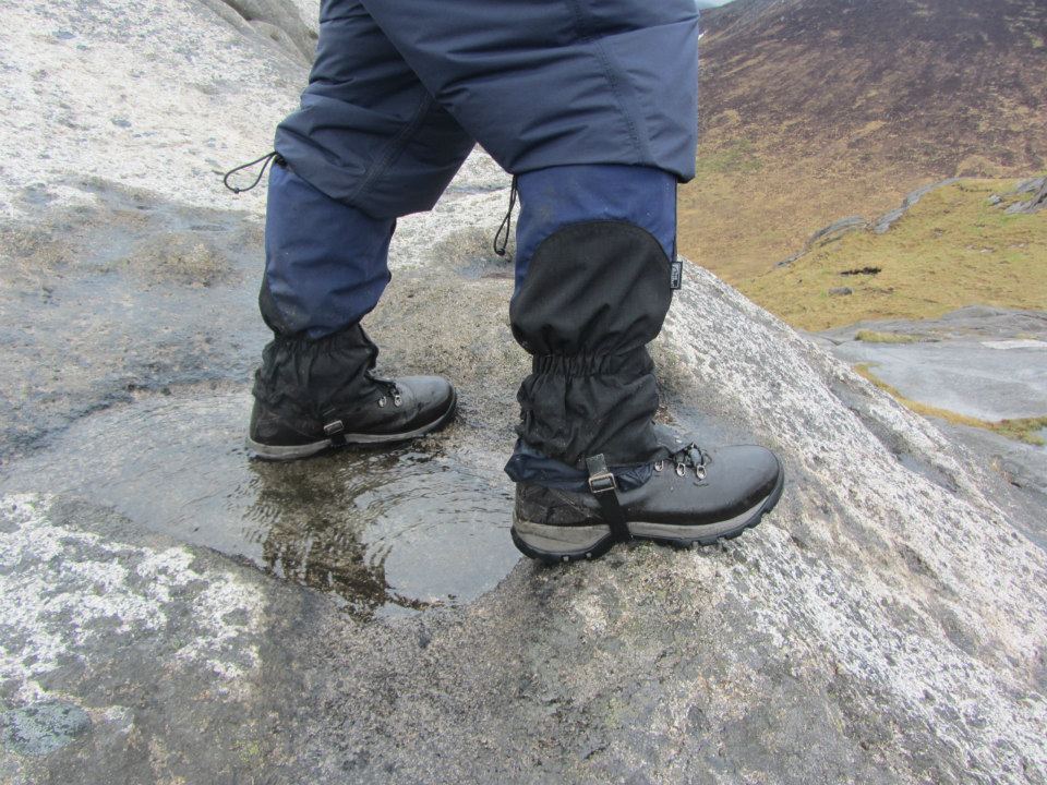 Standing on wet granite