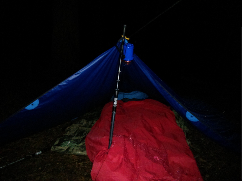 Alpkit Hunka XL under Alpkit Rig 7 tarp