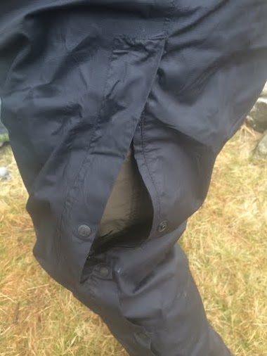 zip adjustment allowing the leg to vent