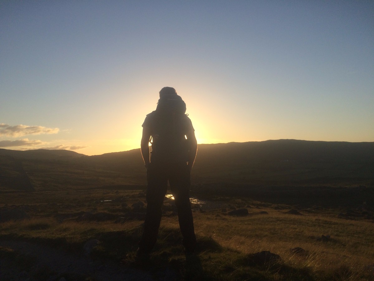 Sun setting on the Mournes