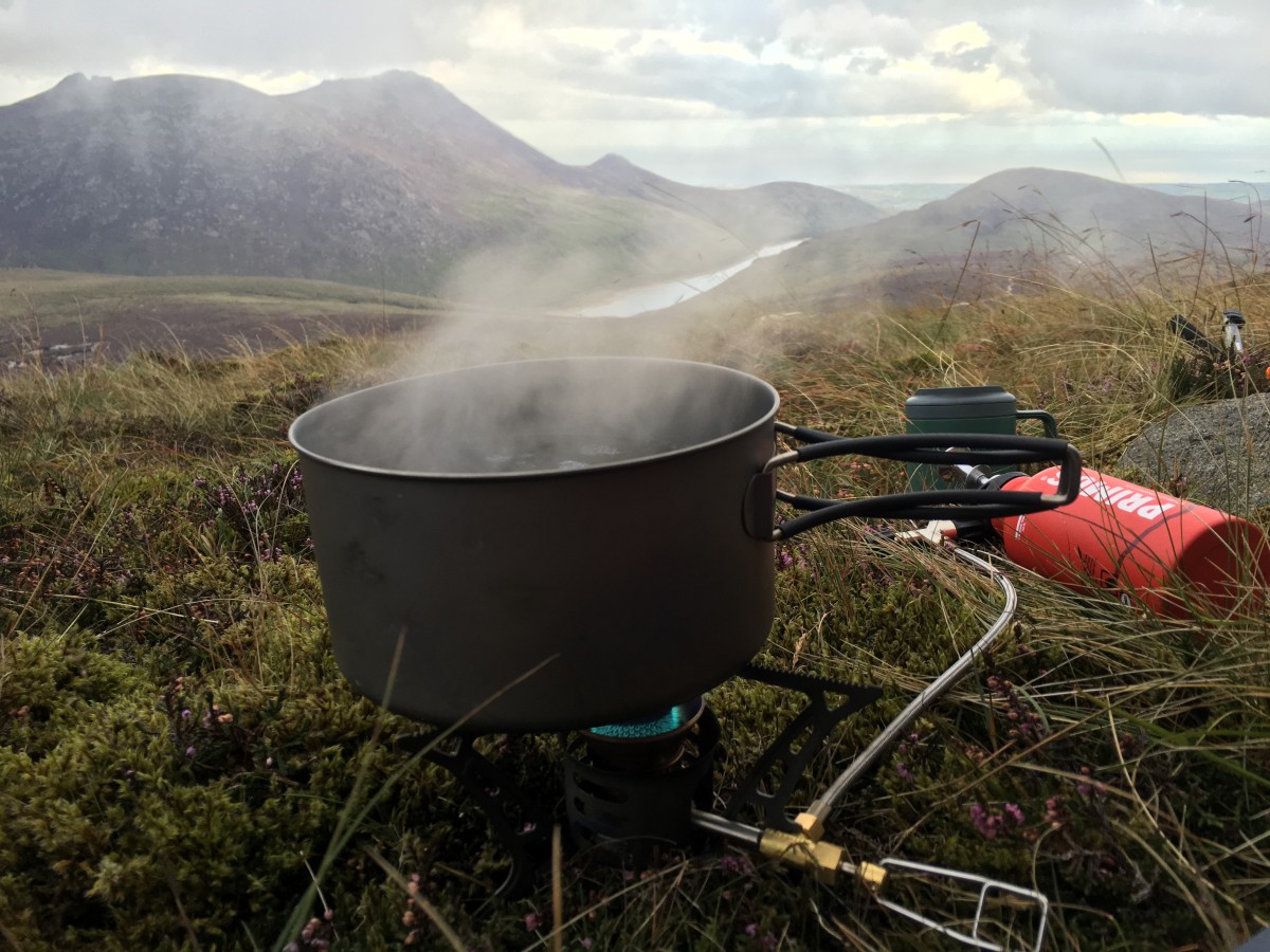 Primus omnilite Ti with Alpkit titanium pot - light but versatile