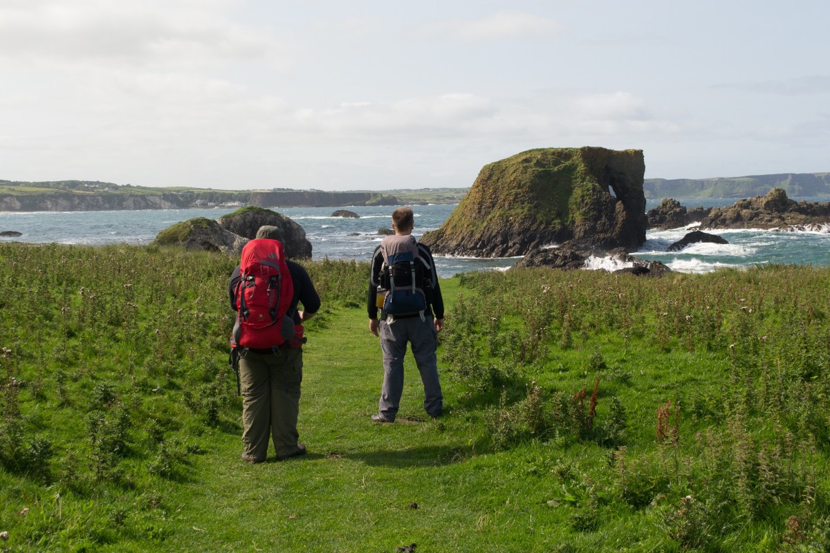 The soft, grassy path was a nice break from the road walking earlier