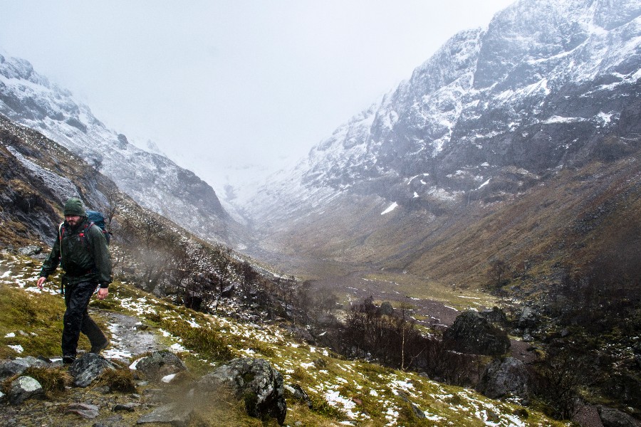 Heavy rain in Glencoe - it was more fun than it looks!