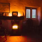 Wood stove in Port Moon Bothy