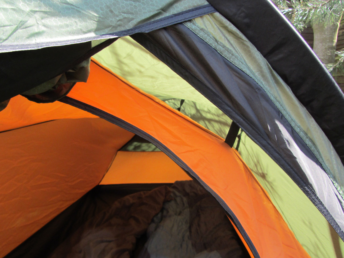 Vango Mirage with space between the inner and outer flysheet
