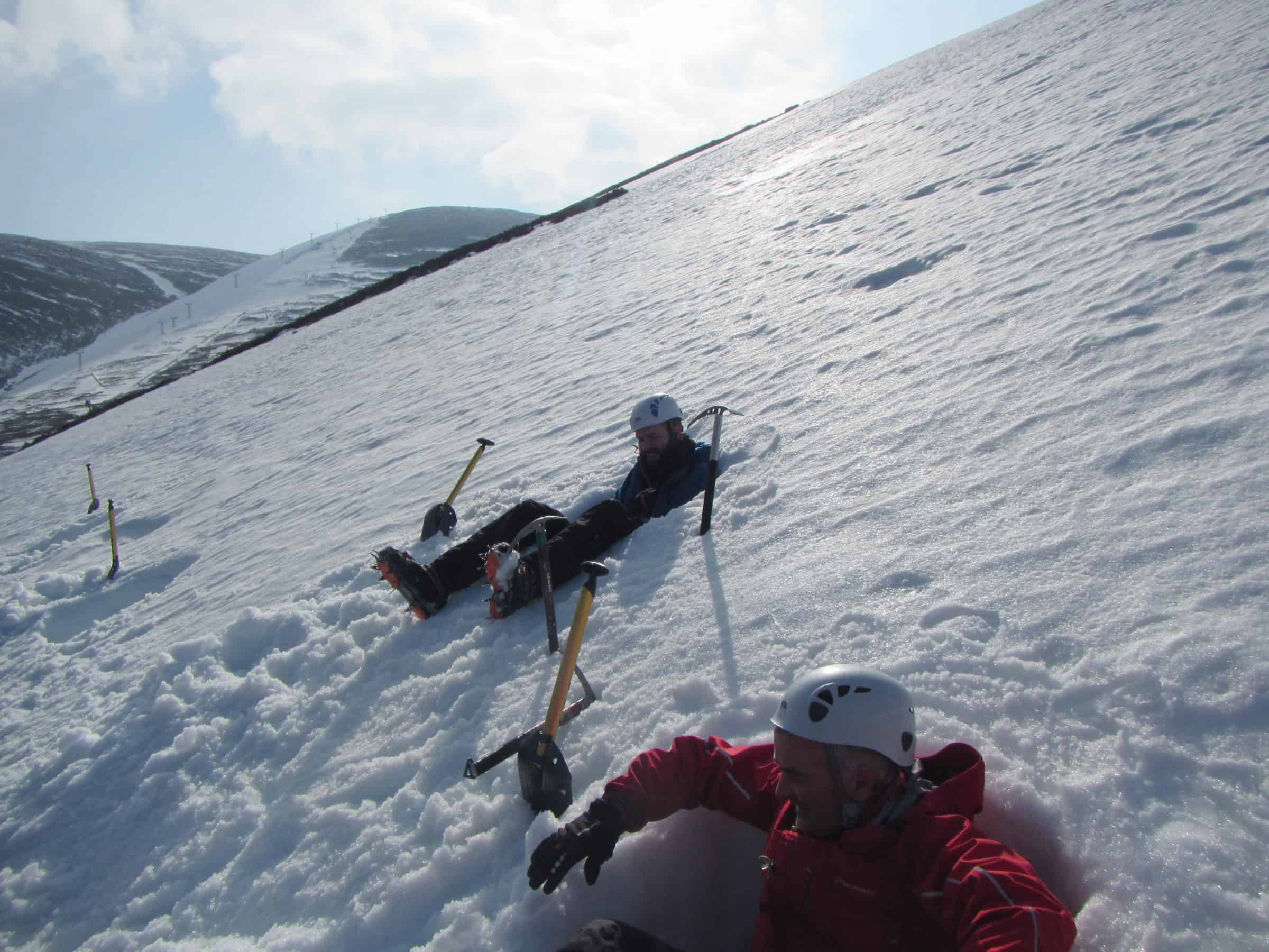 Snowy mountain hiking adventure with a climber in winter gear on a peak.