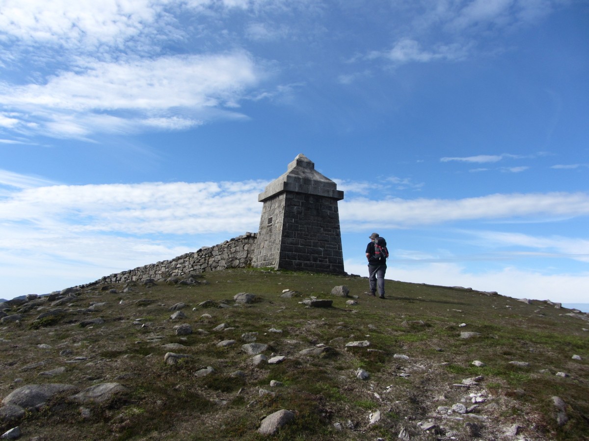 The newly restored summit shelter