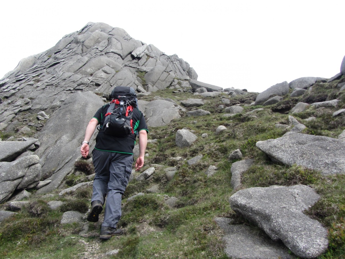 The steep pull before the summit