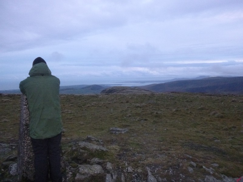 Muck trig point, just before sunset