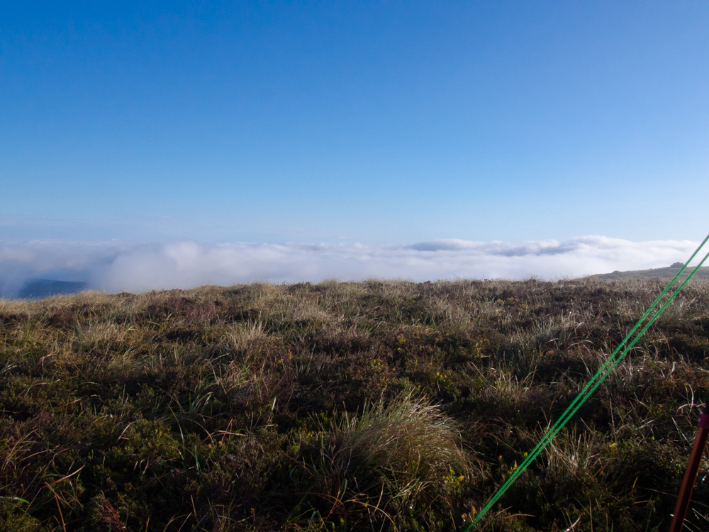 Cloud inversion from porch of tent