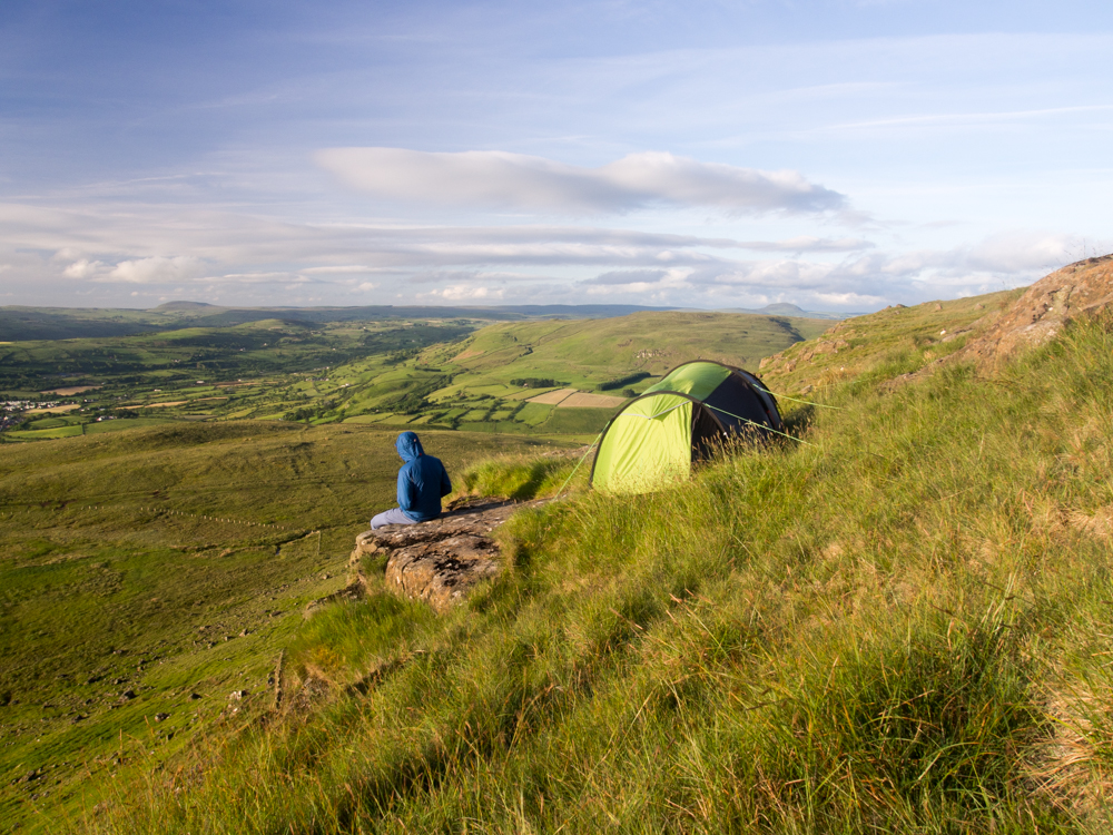 Morning view of tent