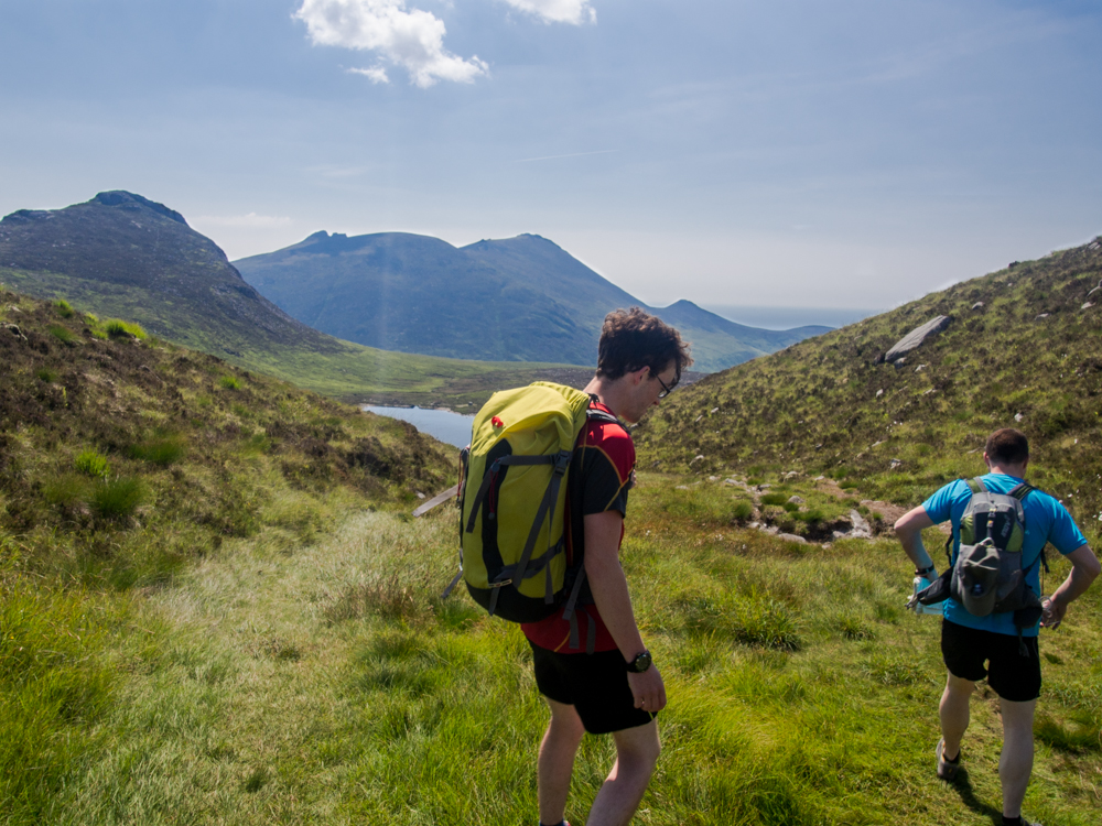 Walking towards Loughshannagh on a sunny day