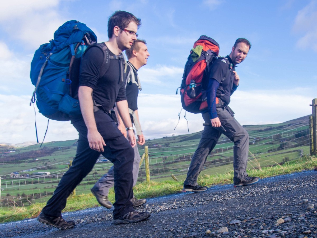 Road walking can be a killer in stiff boots. Flexibility keeps the Grassbow comfortable