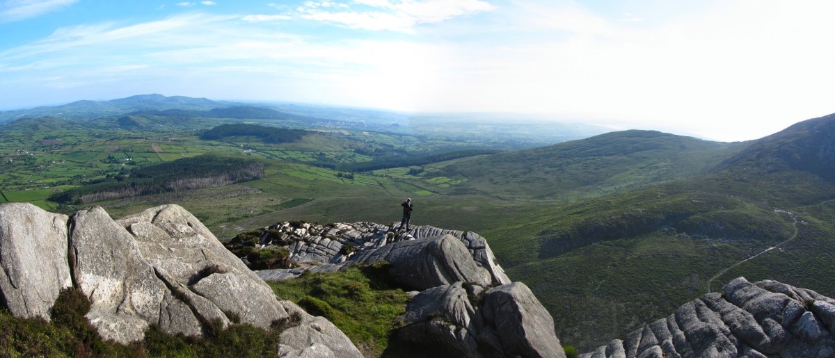 Spud looks out from Spellacks cliffs