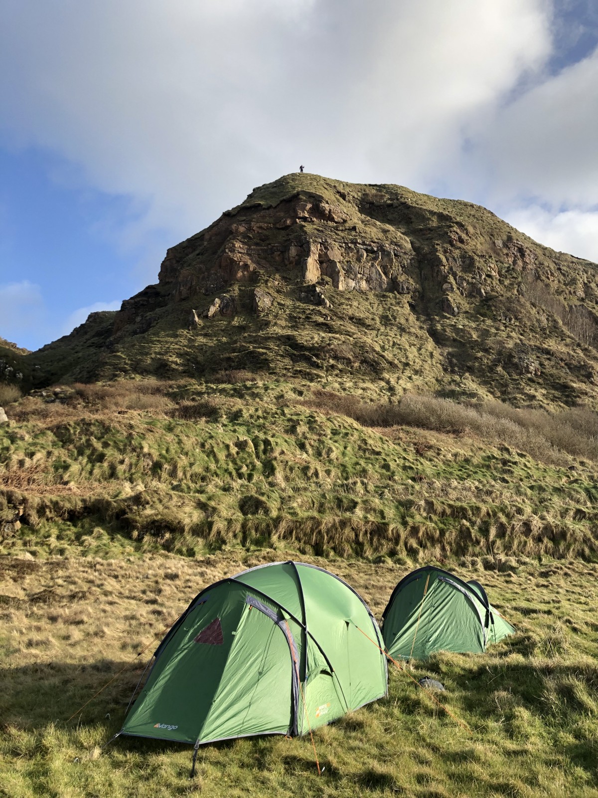 Can you see Chris up on the hill?