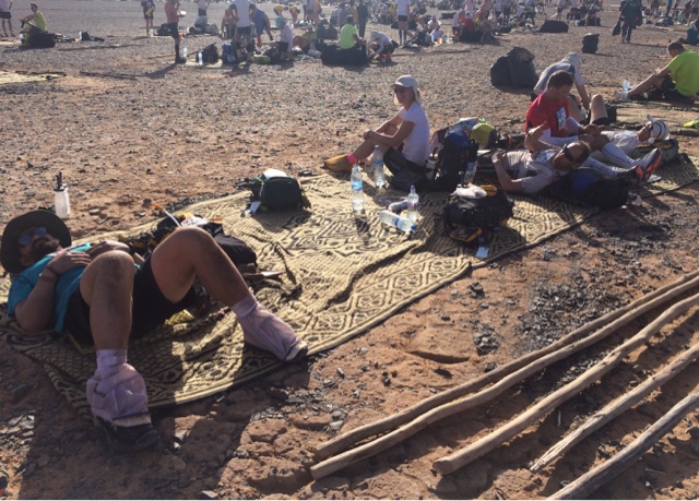 The berber men come early and dismantle the tent before the days stage